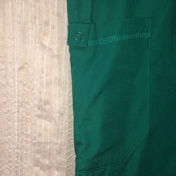 Cherokee XS Green Wide Leg Scrub Pants - Picture 4 of 9